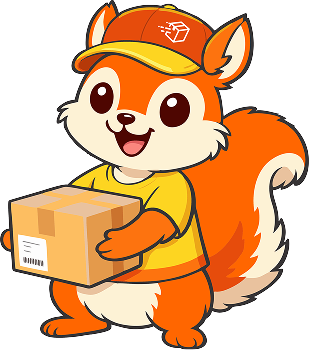 Oh Ship! Shippie mascot holding a shipping box, representing shipping and mailing services in Tamarac,