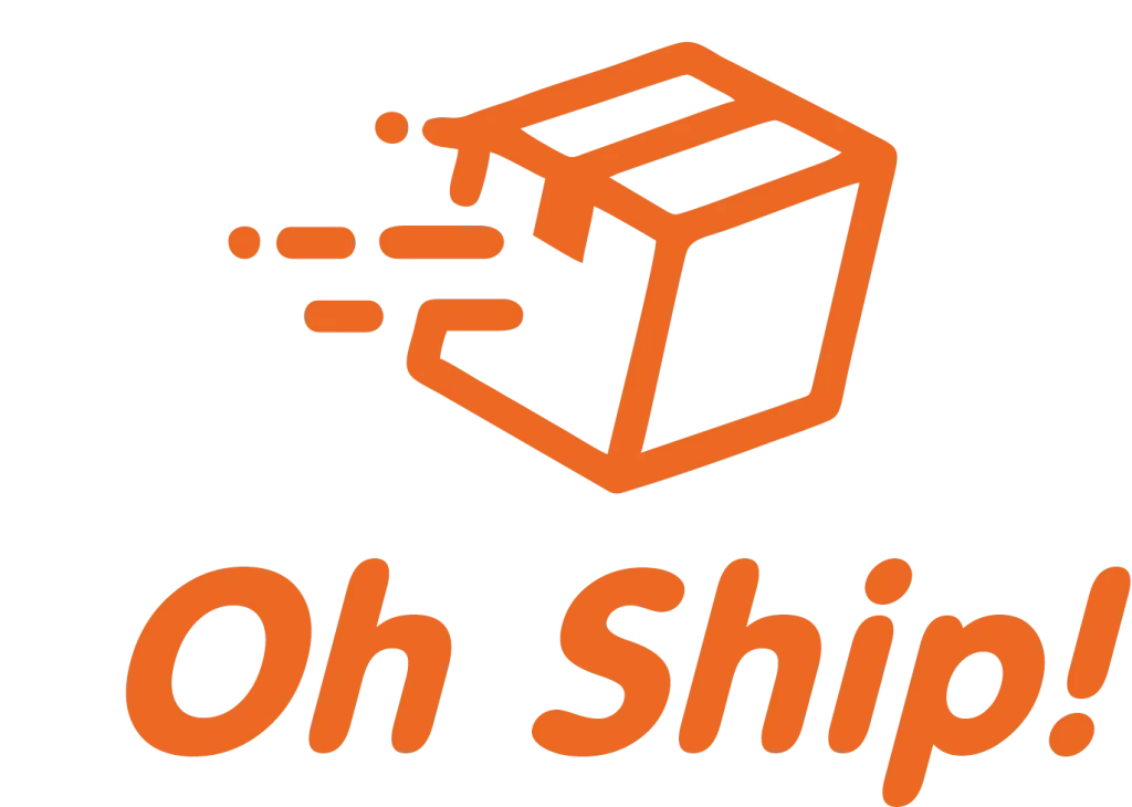 Orange logo featuring a cube with motion lines and the text "Oh Ship