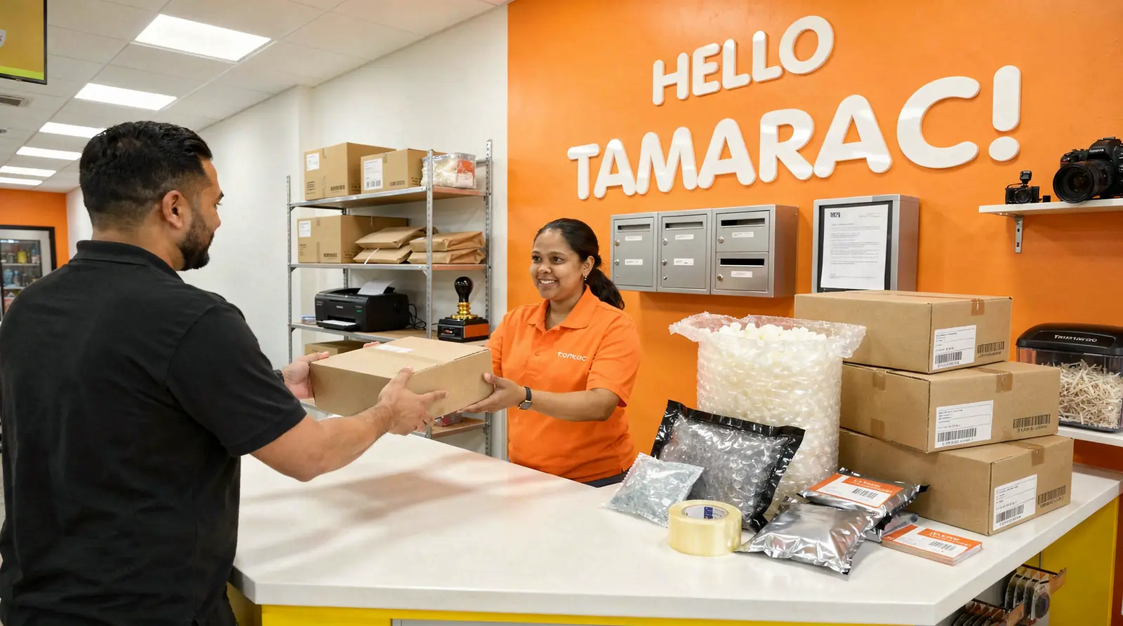Both high-volume business shipments and simple online returns can be handled through the same streamlined